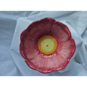 Kate Williams Global Design Connections Pink Flower Bowl 6" Across